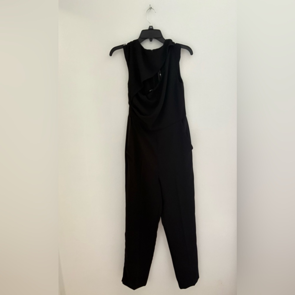 MARELLA ART.365 Black Jumpsuit with Chest Slit
